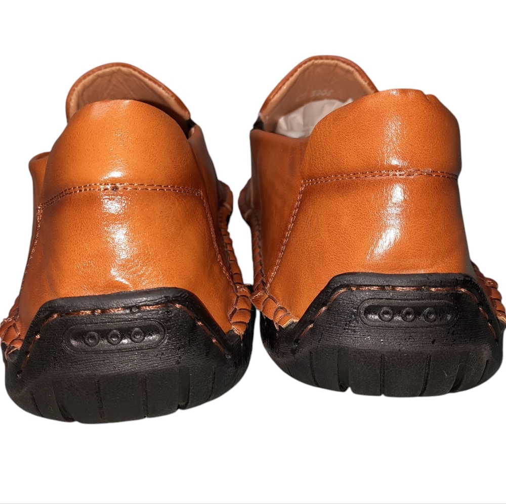 Men's 100% Caoutchouc Brown Zip Slip-on Driving Loafers SZ EU/47 US/14 - Picture 7 of 14